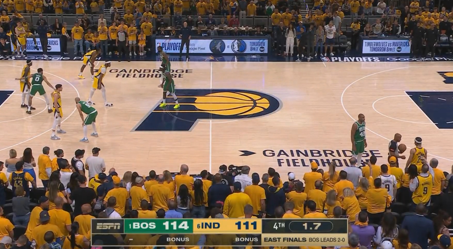 并不是偶然!步行者去年東決G3曾用過相同戰(zhàn)術(shù)&可惜絕平綠軍未果