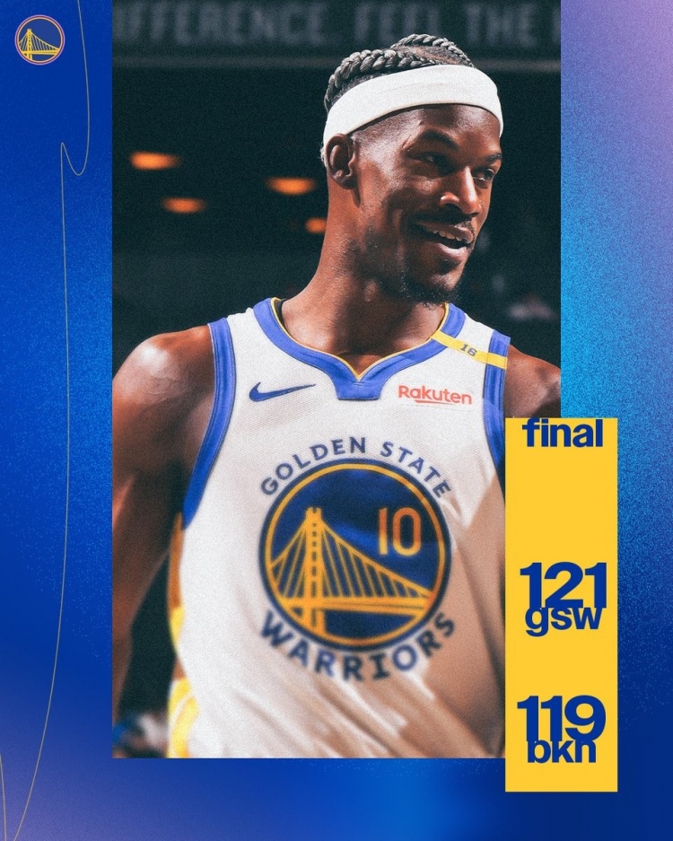 砍25分6助3斷!勇士官方贏球海報封面人物:巴特勒