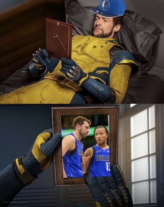 都曾是我的部將!美媒曬梗圖:獨行俠懷念東契奇和布倫森