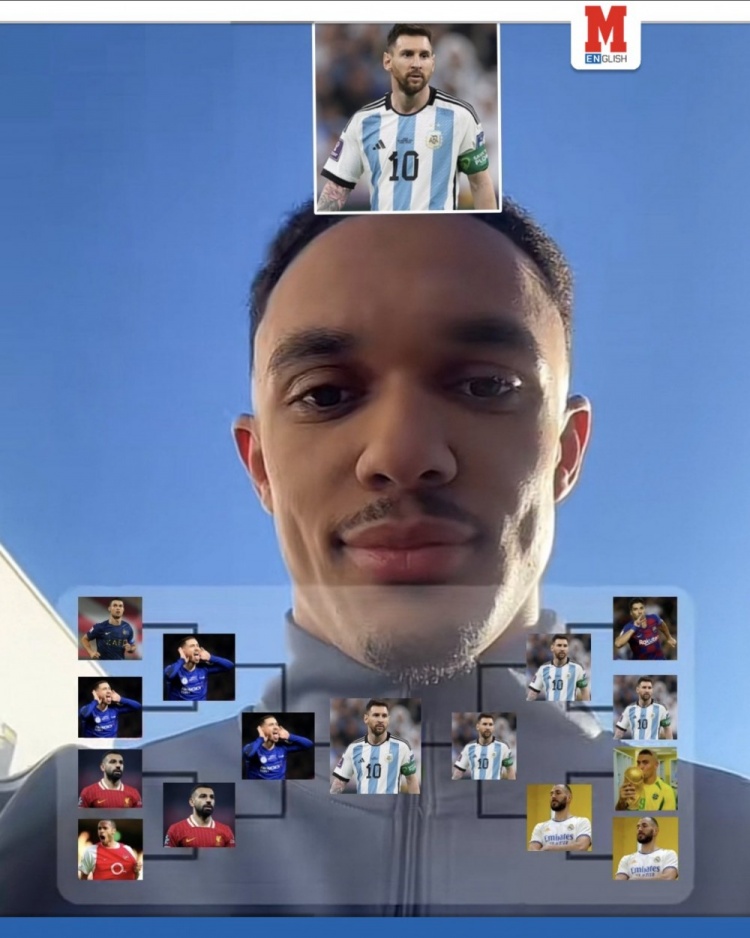 阿諾德在表格游戲中選了梅西為GOAT,C羅比不過阿扎爾