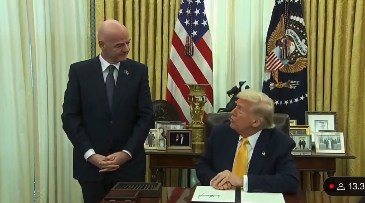 特朗普問美國能否贏下2026世界杯,因凡蒂諾:當然有機會