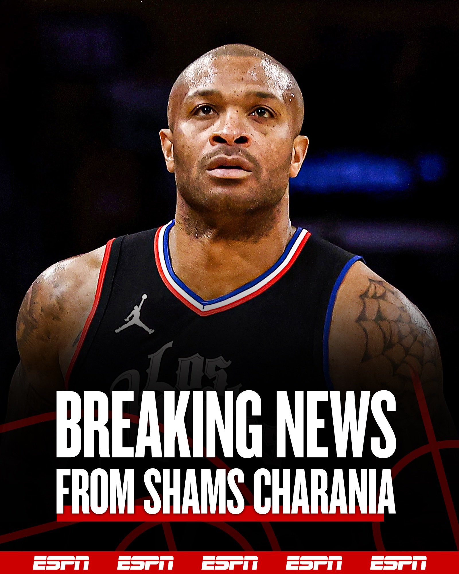 最后一搏!Shams:39歲老將PJ-塔克將與尼克斯簽下一份十天短合同