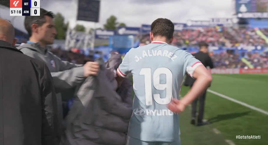 無緣連續5場進球,馬競第58分鐘換下阿爾瓦雷斯,索爾洛特上場