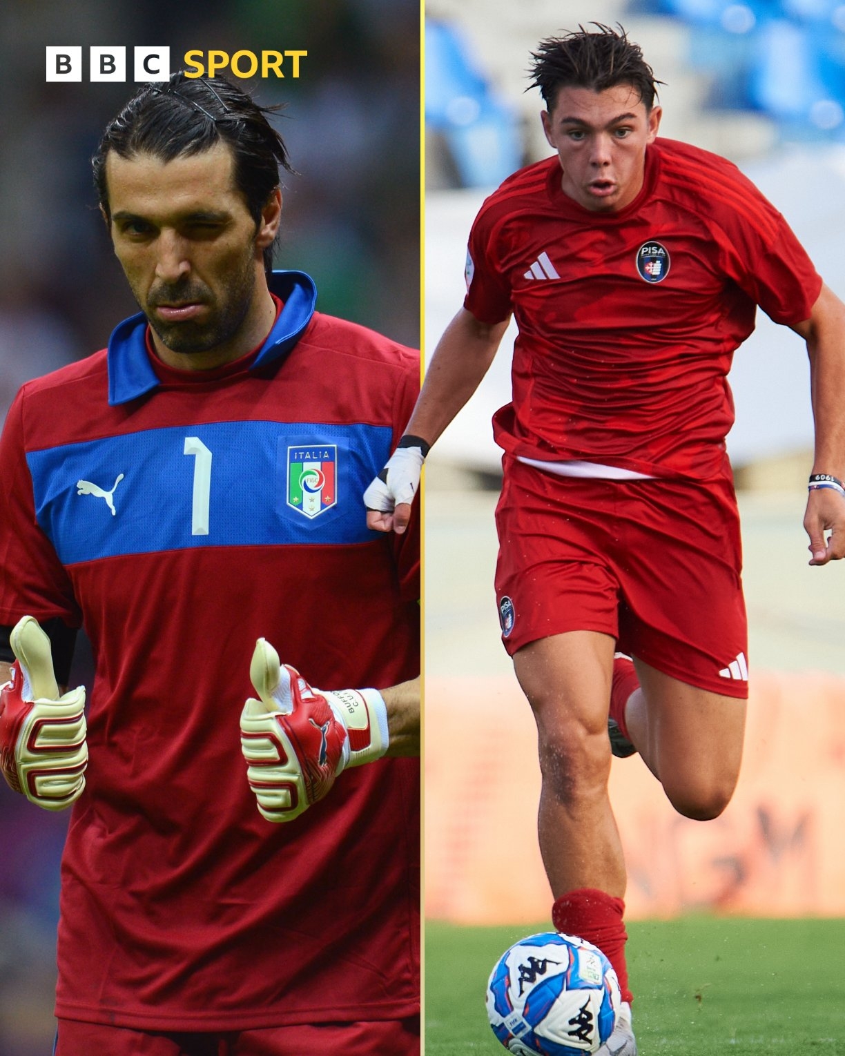 傳奇延續(xù),布馮17歲的兒子路易斯-布馮代表意乙比薩上演生涯首秀