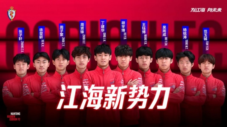 任世哲、羅東平加盟海門珂締緣,丁建華等十名小將上調至一線隊