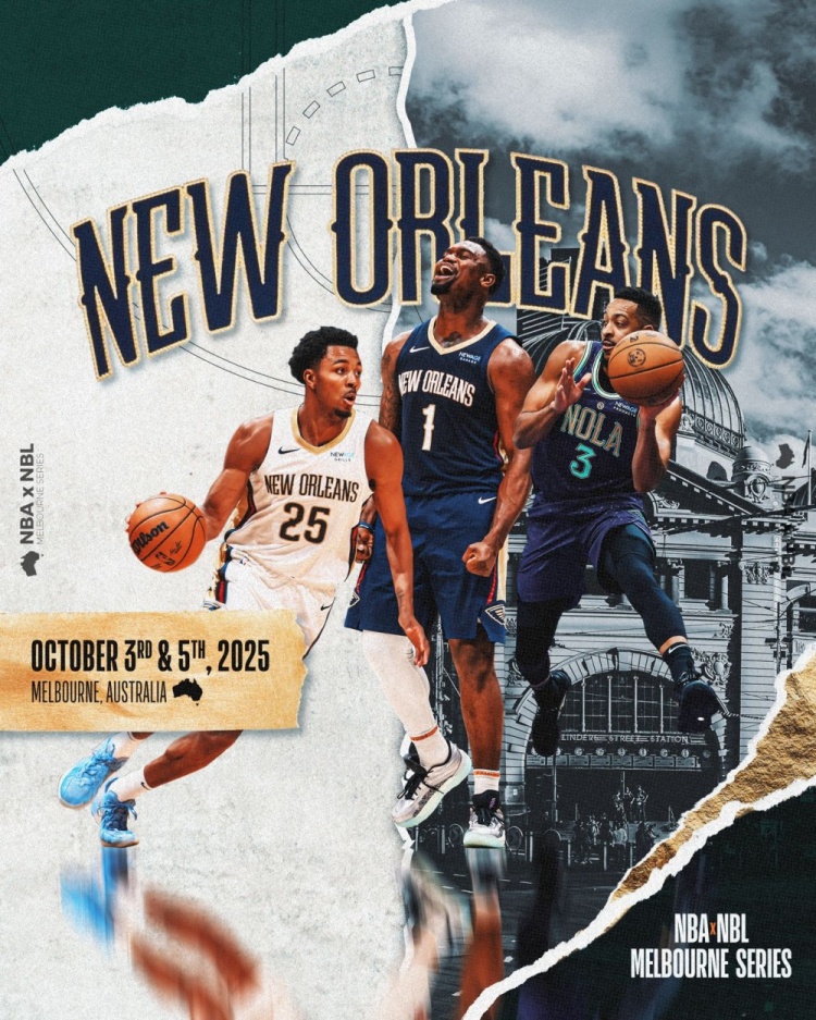 官方:鵜鶘將于今年10月在澳大利亞與NBL球隊進行兩場季前賽