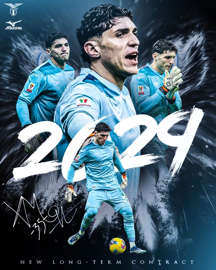 官方:拉齊奧與23歲希臘門將曼達斯續約至2029年