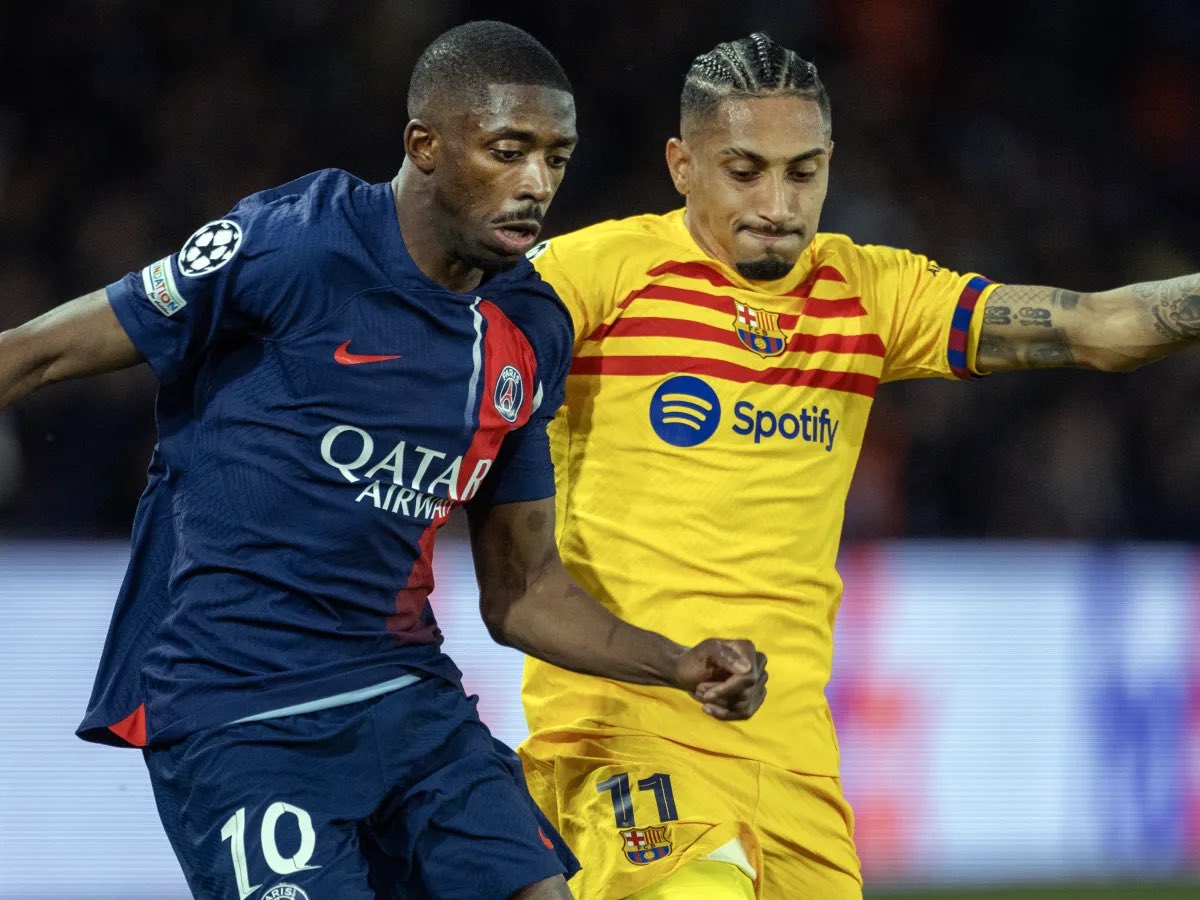 金球之爭(zhēng)！登貝萊29球7助，拉菲尼亞27球17助，雙雙沖擊四冠王