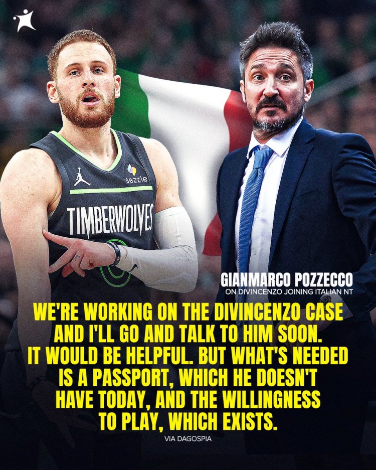 意大利男籃主帥:我們正歸化迪文岑佐 他有意愿但現在沒有護照