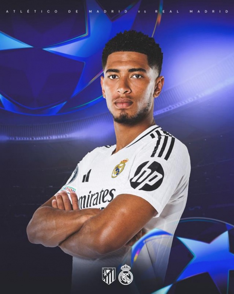 皇馬&馬競曬海報預熱德比戰，貝林厄姆&阿爾瓦雷斯均單人出鏡