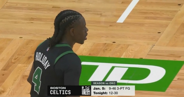 火力全開!綠軍上次打雷霆全場一共命中9個三分 今天首節就9記!