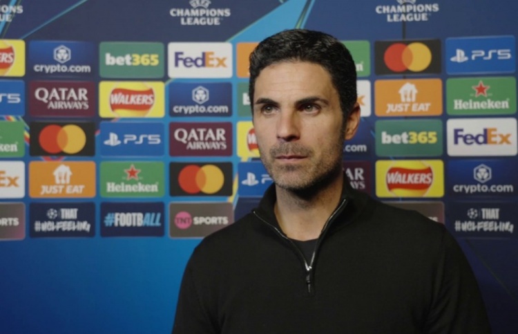 阿爾特塔:很高興連續兩賽季打進歐冠八強,這是非常難實現的成績