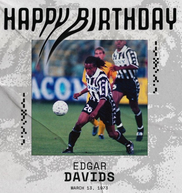 曾隨隊(duì)三奪意甲冠軍,尤文官方祝“野豬”戴維斯52歲生日快樂