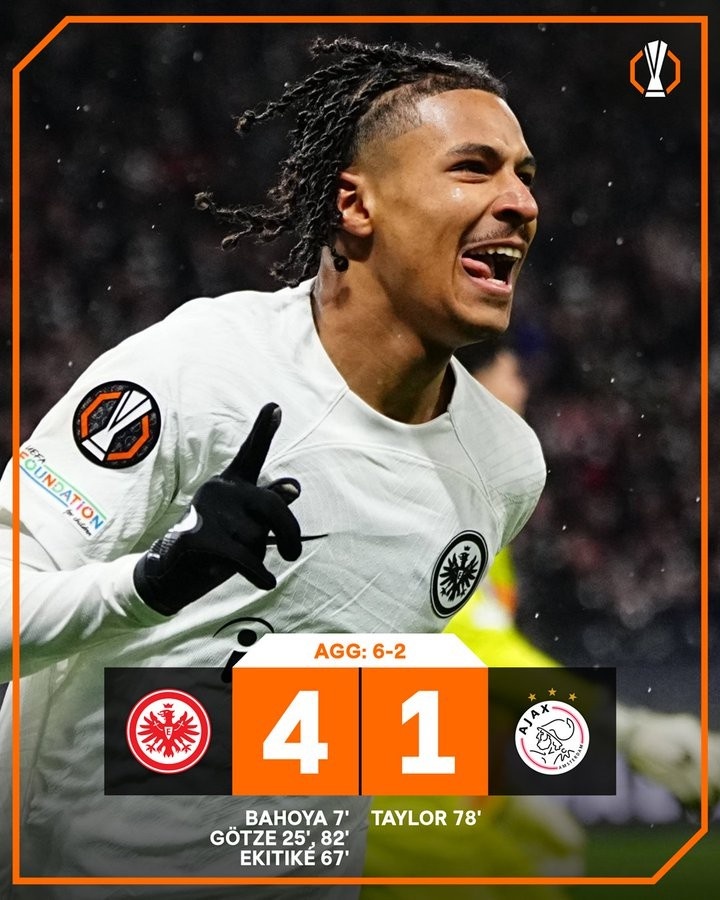 雙殺阿賈克斯！法蘭克福歐聯淘汰賽已連續9場不敗，創隊史紀錄