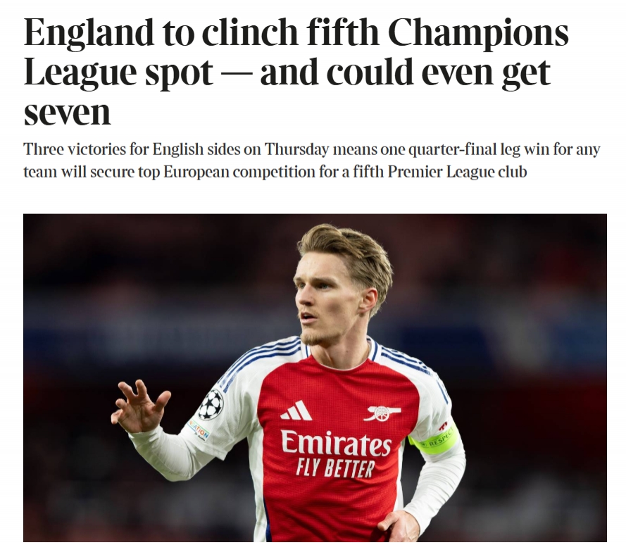 英超盛世?極端情況下，英超下賽季最多可以有7支球隊(duì)踢歐冠！