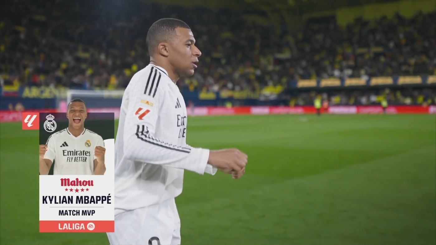 梅開二度!官方:姆巴佩當選黃潛vs皇馬全場最佳球員