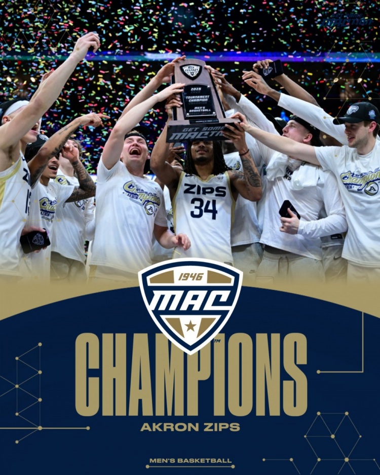 詹姆斯祝賀阿克倫大學賽區奪冠晉級NCAA全國賽:恭喜家鄉球隊!