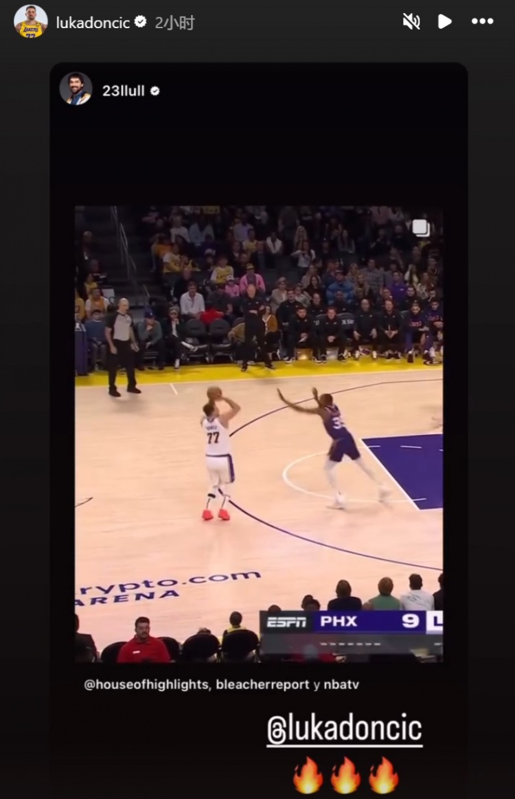 單挑杜蘭特高難度后撤步后仰三分命中!東契奇轉(zhuǎn)發(fā)自己的帥氣進(jìn)球