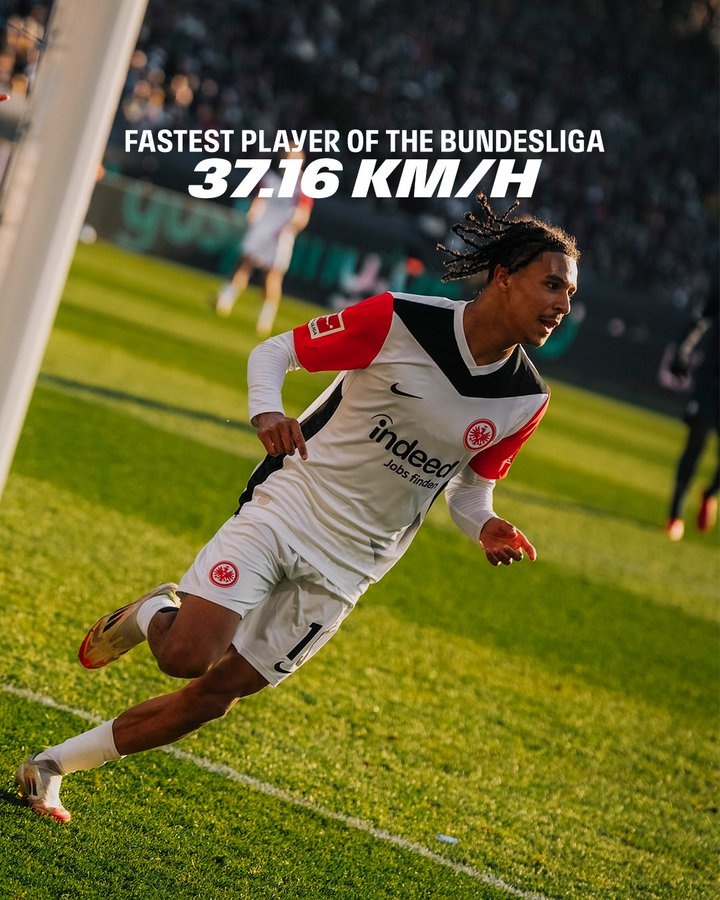 37.16公里/小時!法蘭克福前鋒巴霍亞創造德甲歷史最快速度紀錄