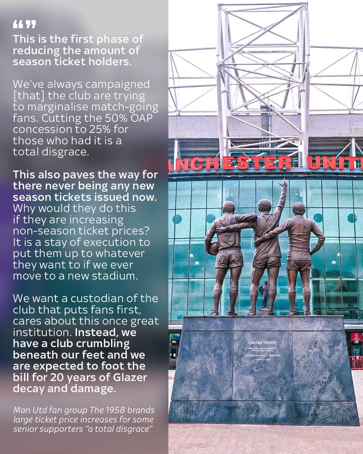 曼聯球迷組織炮轟俱樂部漲票價:這完全是一種恥辱