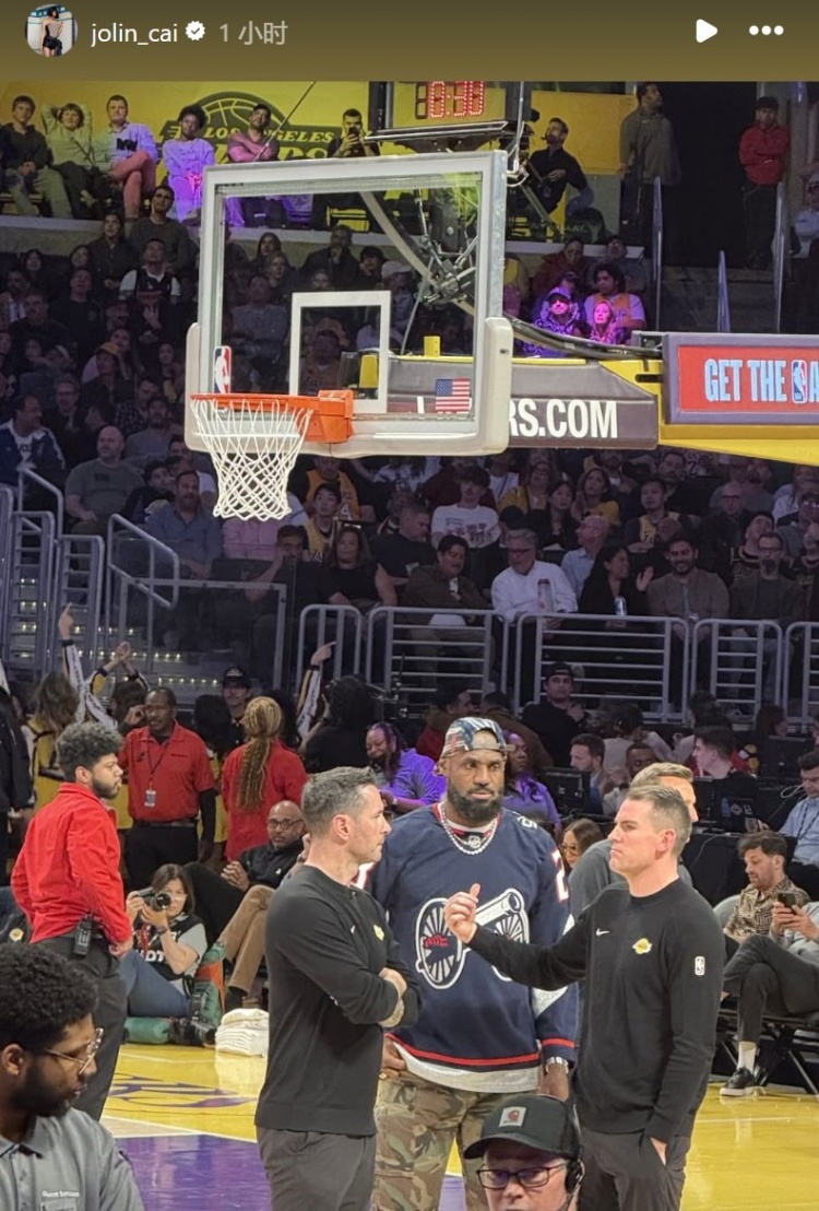 蔡依林現場觀戰掘金湖人 曬照詹姆斯、東契奇和約基奇
