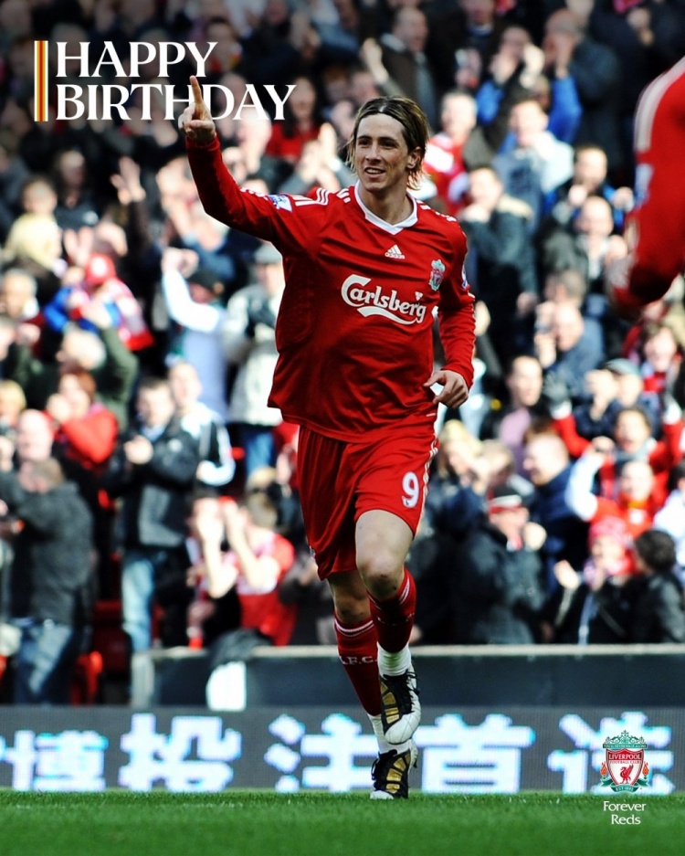 利物浦祝托雷斯41歲生日快樂(lè),球員為紅軍出戰(zhàn)142場(chǎng)81球19助