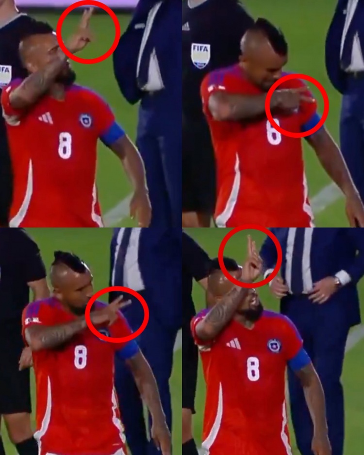 遭巴拉圭球迷辱罵,比達爾手勢回應:我有兩個美洲杯冠軍