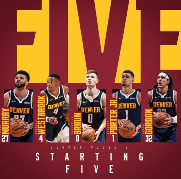 掘金今日戰開拓者首發：穆雷復出搭檔威少 約基奇繼續缺陣