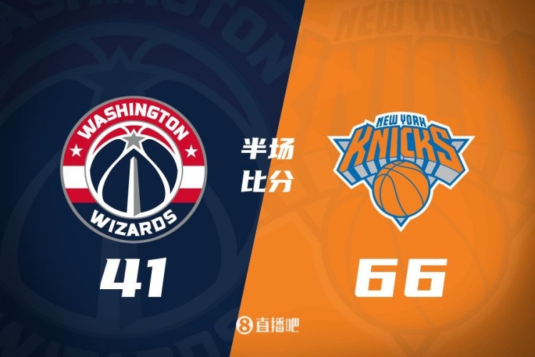 半場戰報:大橋16中10爆砍24分 奇才三分16中2 尼克斯領先25分