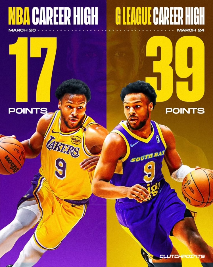 在進步!布朗尼一周內先后創下個人NBA和G聯盟單場得分新紀錄