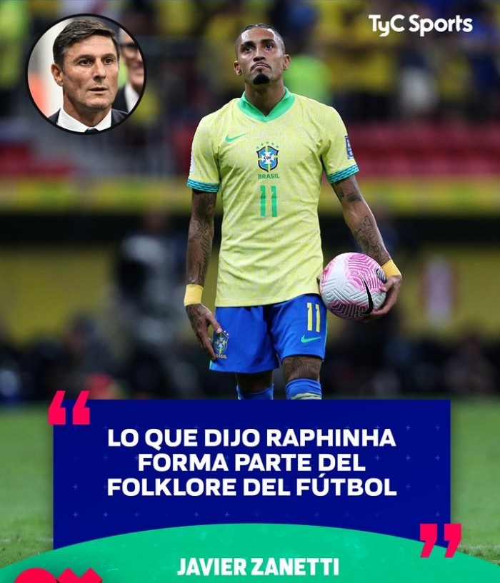 拉菲尼亞豪言要狠狠干阿根廷,薩內蒂:這是足球文化的一部分