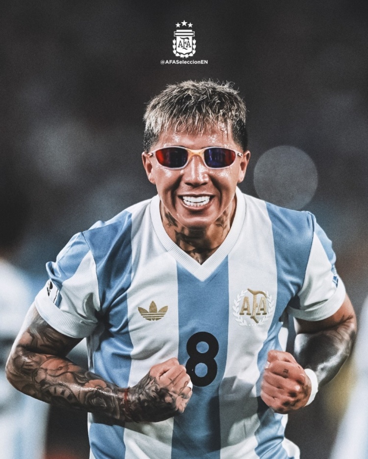 傳射建功！阿根廷隊社媒為恩佐P上墨鏡