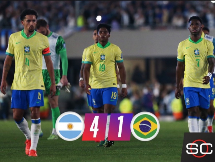 恥辱!巴媒痛批巴西1-4慘敗阿根廷:重演1-7的恥辱!
