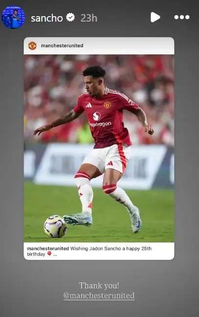 桑喬轉發曼聯為他慶生的動態,魔迷熱議:壞了,該不會真要回來吧