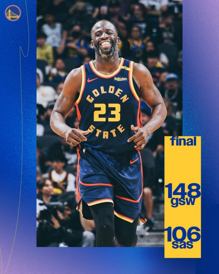 積極進攻！9中6砍14分5板！勇士官方贏球海報封面人物：追夢