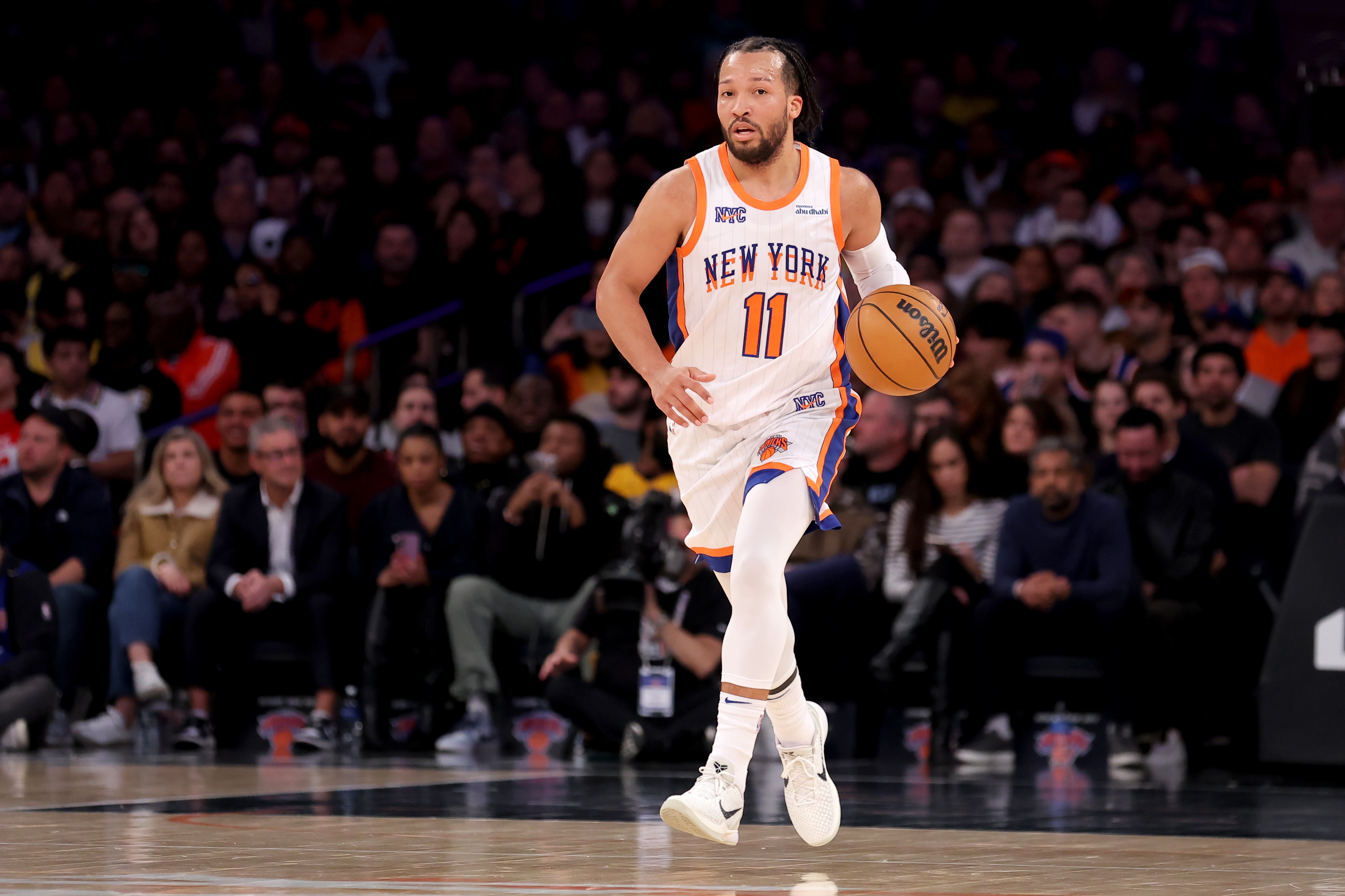 好在沒事!Haynes:尼克斯樂觀認為布倫森只是腳踝扭傷