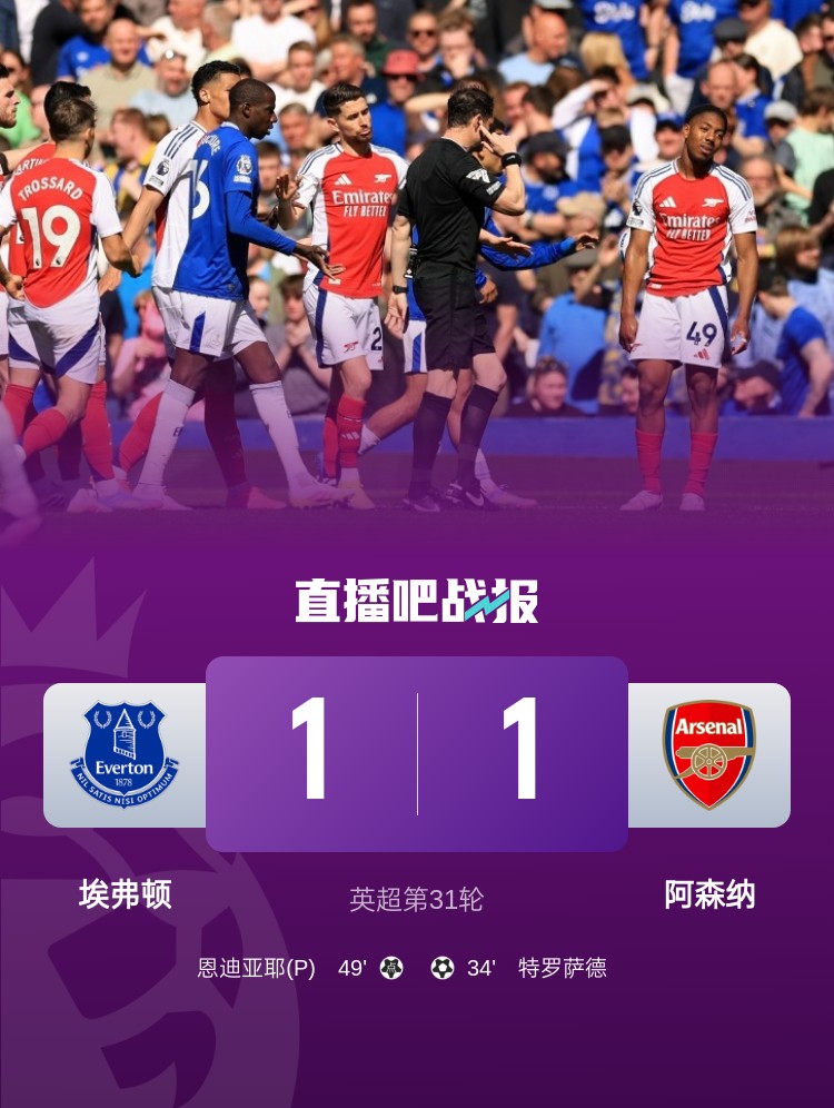 切爾西+阿森納列隊迎冠軍？槍手丟分后，利物浦有望提前4輪奪冠